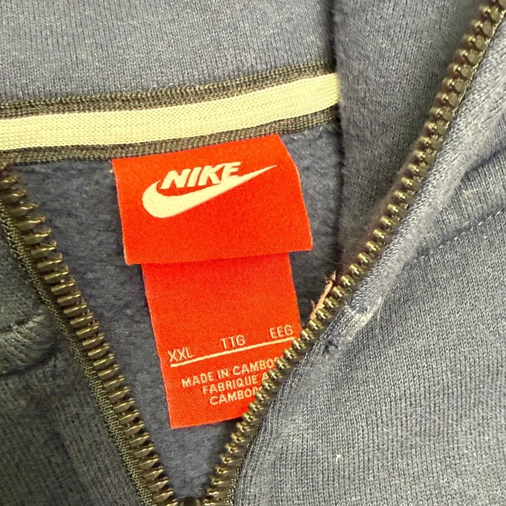 Nike Full Zip Hoodie Mens XXL Navy Blue Sportswear Fleece 835858-451